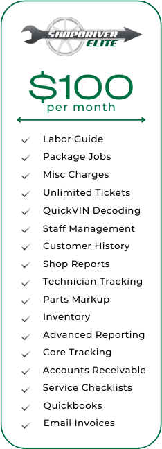 Shop Driver Elite Comparison Chart
