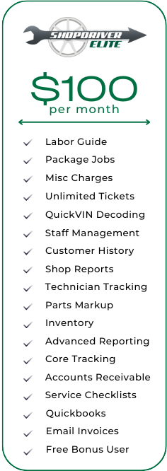 Shop Driver Elite Comparison Chart